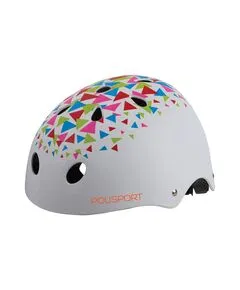 Шлем Polisport URBAN RADICAL TRIANGLES (белый матовый/оранжевый), Цвет: белый, Размер: 53-55