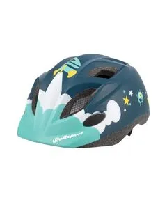 Детский шлем Polisport XS KIDS PREMIUM SPACESHIP (синий), Цвет: бирюзовый, Размер: 48-52