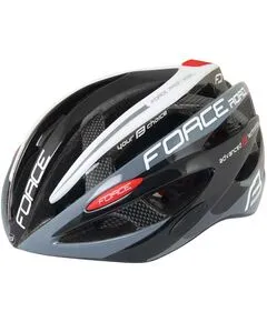 Шлем велосипедный Force ROAD PRO (черно-серо-белый), Цвет: черный, Размер: 54-58