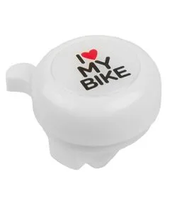 Велосипедный звонок M-WAVE I love my bike Bella 3D 5-420121 (белый)