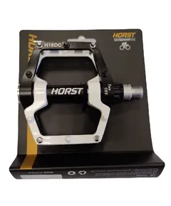 Педали велосипедные HORST H18DC 00-170875 (чёрно-белые), Цвет: белый