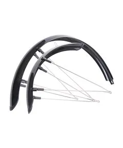 Комплект щитков грязезащитных TopFit 26" (53мм, chromoplastic, чёрный)