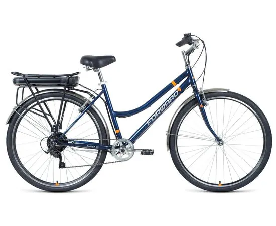 Электровелосипед Forward OMEGA 28 E-250 (тёмно-синий)