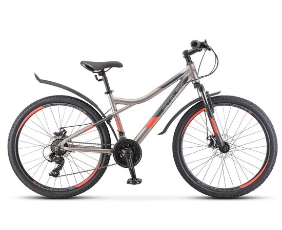 Велосипед Stels Navigator 610 MD 26" (серый/красный), Цвет: серый, Размер рамы: 16"