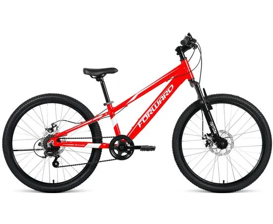 Велосипед Forward RISE 24 2.0 disc (красный/белый), Цвет: красный, Размер рамы: 11"