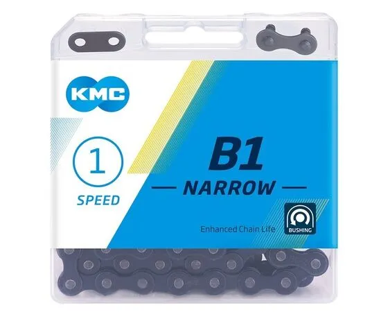 Цепь велосипедная KMC B1-N 1/2"X3/32"x112L 1 скорость