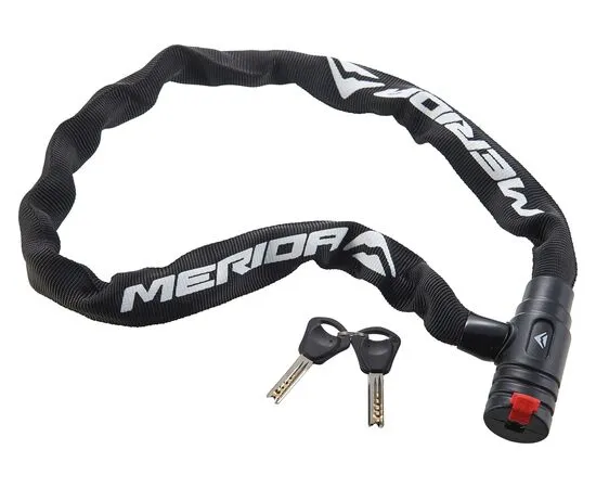 Замок противоугонный с ключами Merida Keys Cable Lock 90см*8мм (чёрный/белый)