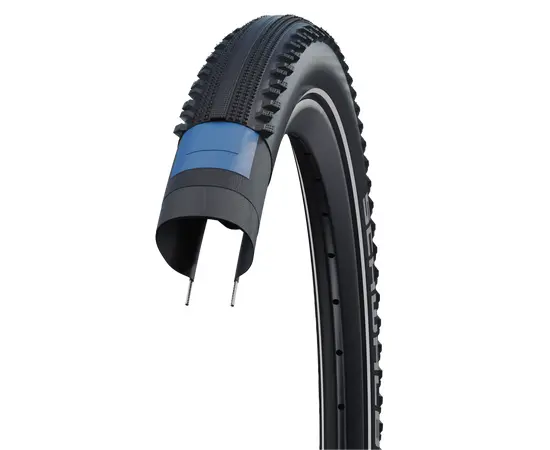 Покрышка 27.5x2.40 650B (62-584) Schwalbe Hurricane, Perf., DD, RaceGuard B/B-SK+RT (светоотражающая полоса), изображение 2