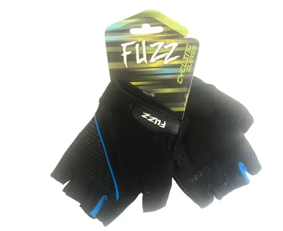 Перчатки FUZZ GEL COMFORT (черно-голубые), Цвет: голубой, Размер: XXL