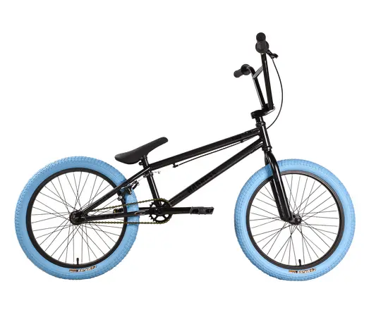 Велосипед Stark'25 Madness BMX 4 (серо-фиолетовый/черный/синий), Цвет: голубой