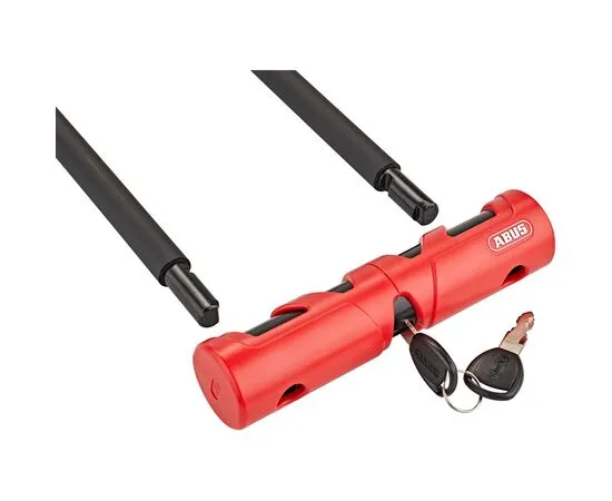 Велозамок скоба на ключ ABUS Ultimate 420/170HB 230х100 мм + US с кронштейном 05-0039631 (красно-чёрный), изображение 2