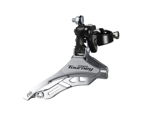 Переключатель передний Shimano Tourney TY300 3x6(7) верхняя тяга (хомут 34.9 проставки для 28.6) 42T