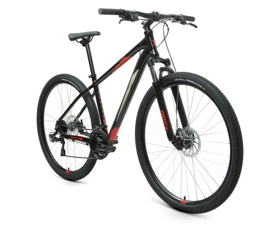 Велосипед Forward APACHE 29 2.2 S disc (черный/красный), Цвет: черный, Размер рамы: 17", изображение 2