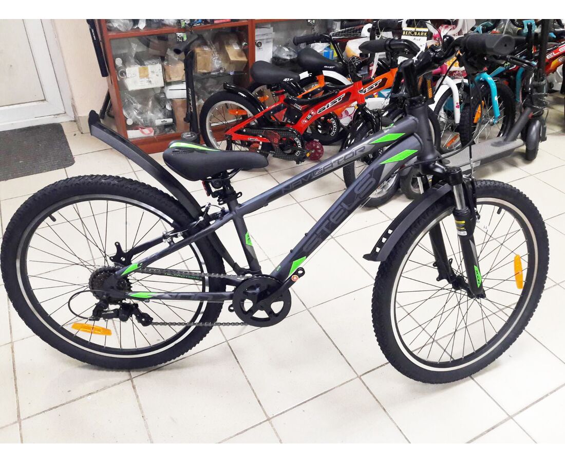 Подростковый велосипед Stels Navigator 400 V 24" (серый/зеленый) купить ...