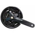 Система Shimano Altus FC-M2000 175 мм кв. 40/30/22 с защитой и болтами (чёрный), Цвет: черный, Количество зубьев: 40/30/22, Длина: 175