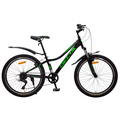 Велосипед Delta Flex 24 (чёрный/зеленый), Цвет: зелёный, Размер рамы: 12"