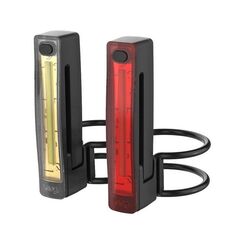Набор велосипедных фонарей Knog Plus USB (зад+перед, чёрные), Цвет: черный