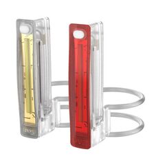 Набор велосипедных фонарей Knog Plus USB (зад+перед, прозрачные), Цвет: белый