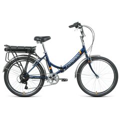 Электровелосипед Forward RIVIERA 24 E-250 (тёмно-синий), Цвет: синий, Размер рамы: 16"