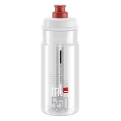 Велобутылка Elite JET 550мл (прозрачная/красный логотип), Цвет: серый, Объём: 550