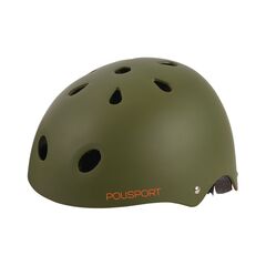 Шлем Polisport URBAN RADICAL TAG (зелёный матовый/оранжевый), Цвет: хаки, Размер: 53-55