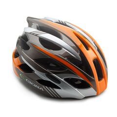 Шлем велосипедный Cigna WT-016 (чёрный/оранжевый/серый), Цвет: оранжевый, Размер: 57-61