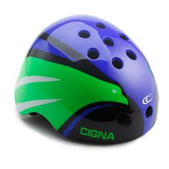 Шлем велосипедный Cigna WT-025 (синий/зелёный/чёрный), Цвет: синий, Размер: 57-61