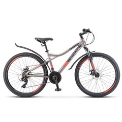 Велосипед Stels Navigator 610 MD 26" (серый/красный), Цвет: серый, Размер рамы: 16"