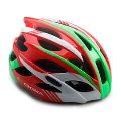 Шлем велосипедный Cigna WT-016 (красный/зелёный/белый), Цвет: салатовый, Размер: 57-61