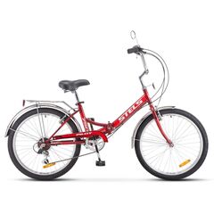 Складной велосипед Stels Pilot 750 24" (красный), Цвет: красный, Размер рамы: 14"