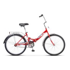 Складной велосипед Stels Pilot 710 24" (малиновый), Цвет: розовый, Размер рамы: 16"