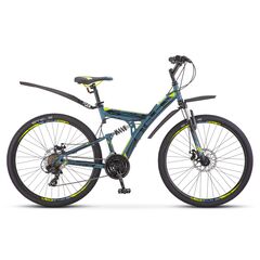 Велосипед Stels Focus MD 27.5" 21-sp (серый/жёлтый), Цвет: серый, Размер рамы: 19"