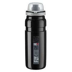 Велобутылка Elite FLY MTB 750мл (чёрная/серый логотип), Цвет: черный, Объём: 750
