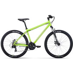 Велосипед Forward SPORTING 27.5 2.0 D (ярко-зеленый/серебристый), Цвет: салатовый, Размер рамы: 19"