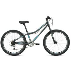Подростковый велосипед Forward TITAN 24 1.0 (темно-серый/бирюзовый), Цвет: серый, Размер рамы: 12"