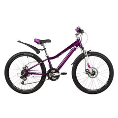 Велосипед Novatrack Novara 18.D 24" new (фиолетовый), Цвет: фиолетовый, Размер рамы: 11"