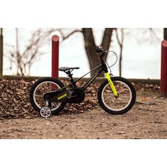 Детский велосипед Lenjoy Shadow 16 (чёрный), Цвет: салатовый