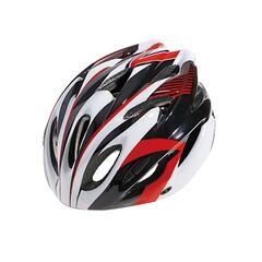 Шлем велосипедный Cigna WT-012 (чёрный/красный/белый), Цвет: красный, Размер: 57-62