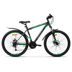 Велосипед AIST Quest Disc 26 (серо-зелёный), Цвет: серый, Размер рамы: 18"