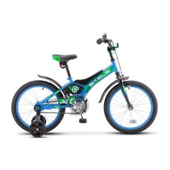 Детский велосипед Stels Jet 18" (голубой/зелёный), Цвет: голубой, Размер рамы: 10"
