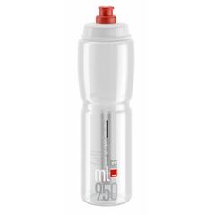 Велобутылка Elite JET 950мл (прозрачная/красный логотип), Цвет: серый, Объём: 950
