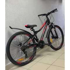 Велосипед Stels Navigator 610 MD 26" (чёрный/красный), Цвет: черный, Размер рамы: 16"