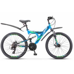 Подростковый велосипед Stels Focus MD 24" (синий/чёрный), Цвет: синий, Размер рамы: 16"