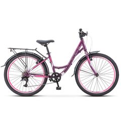 Велосипед Stels Miss 4300 V 24" (фиолетовый/розовый), Цвет: фиолетовый, Размер рамы: 14"