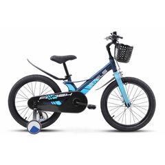 Детский велосипед Stels Flash KR 18" (темно-синий/зелёный), Цвет: синий, Размер рамы: 9,1"