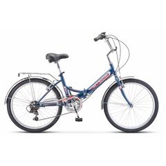 Складной велосипед Stels Pilot 750 24" (синий), Цвет: синий, Размер рамы: 14"