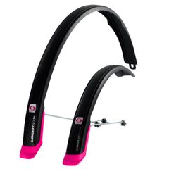 Щитки для велосипеда SIMPLA UBIQUIT 46 SDL (чёрный/розовый), Цвет: розовый