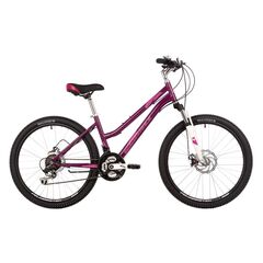 Подростковый велосипед Novatrack Jenny PRO D (вишнёвый), Цвет: сиреневый, Размер рамы: 14"