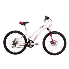 Подростковый велосипед Novatrack Jenny PRO D (белый), Цвет: белый, Размер рамы: 14"