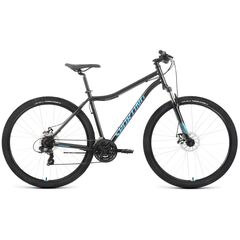 Велосипед Forward SPORTING 29 2.0 disc (черный/бирюзовый), Цвет: графитовый, Размер рамы: 19"